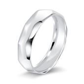 Plain Shape Silver Ring NSR-4035